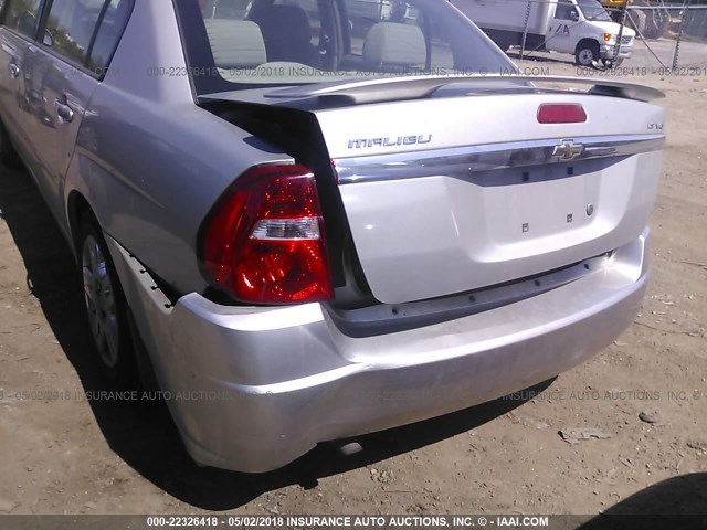 1G1ZT53896F180316 - 2006 CHEVROLET MALIBU LT SILVER photo 6