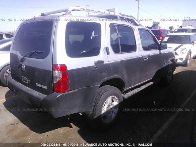 5N1MD28Y02C522345 - 2002 NISSAN XTERRA GRAY photo 4