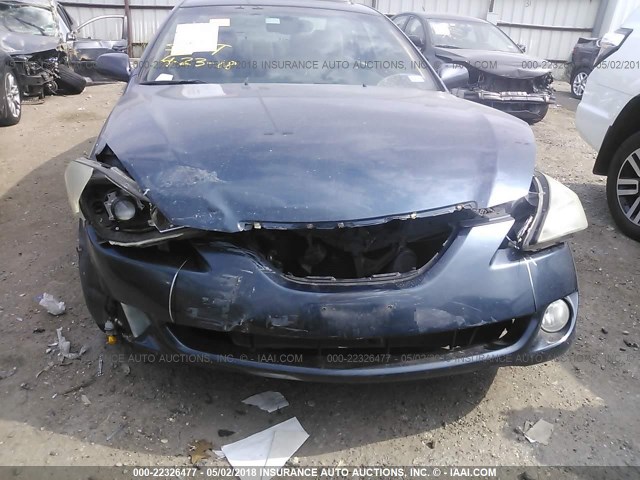 4T1CA38PX5U056133 - 2005 TOYOTA CAMRY SOLARA SE/SLE BLUE photo 6