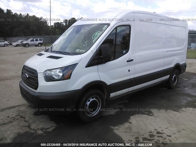 1FTYR2CM8HKB01239 - 2017 FORD TRANSIT T-250 WHITE photo 2