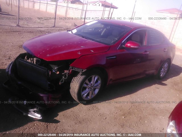 KNAGN4A7XB5076203 - 2011 KIA OPTIMA EX/SX RED photo 2