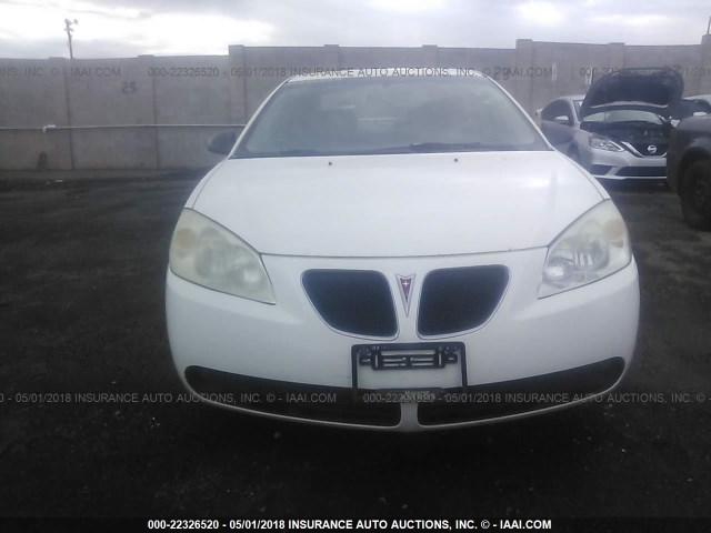 1G2ZG58N074139133 - 2007 PONTIAC G6 SE WHITE photo 6