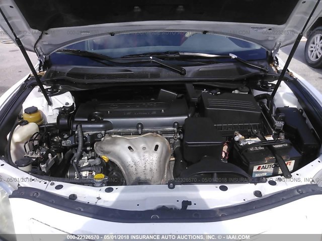 4T1BE46K28U740563 - 2008 TOYOTA CAMRY CE/LE/XLE/SE WHITE photo 10