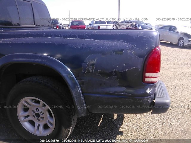 1D7HL38X53S153937 - 2003 DODGE DAKOTA QUAD SPORT BLUE photo 6