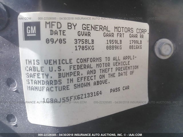 1G8AJ55FX6Z133164 - 2006 SATURN ION LEVEL 2 Ağ foto 9
