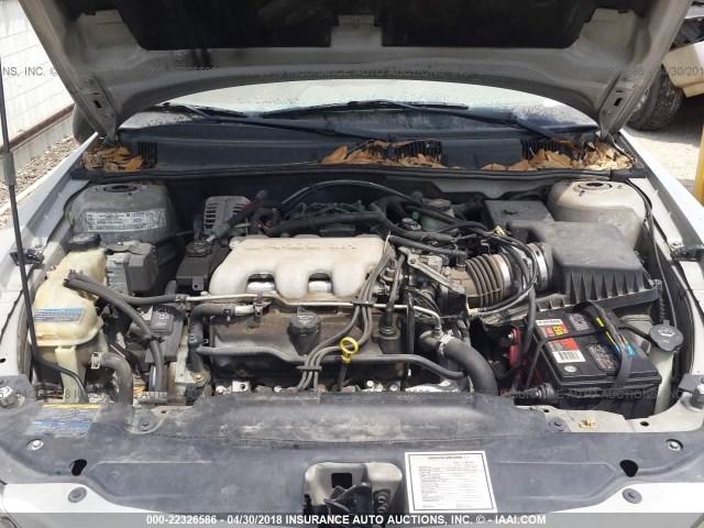 1G2NF52E34M536454 - 2004 PONTIAC GRAND AM SE1 SILVER photo 10