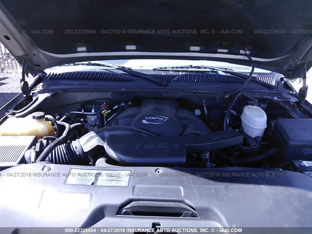 1GKEK63U85J132141 - 2005 GMC YUKON DENALI GRAY photo 10