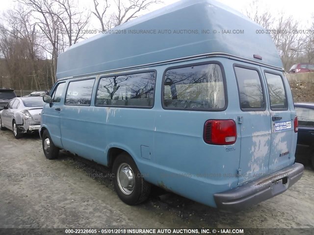 2B7KB31Z5SK518737 - 1995 DODGE RAM VAN B3500 BLUE photo 3