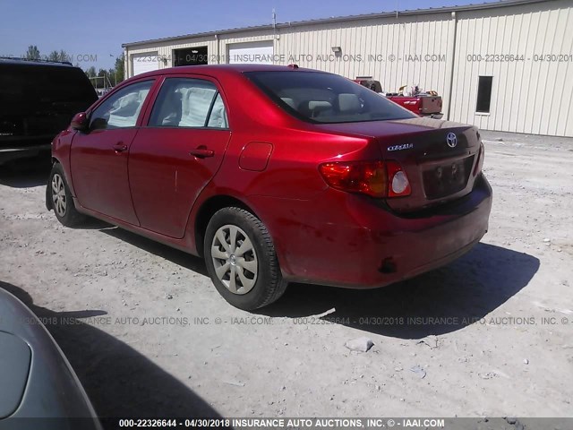 JTDBL40E69J010090 - 2009 TOYOTA COROLLA LE/XLE RED photo 3