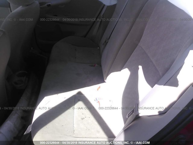 JTDBL40E69J010090 - 2009 TOYOTA COROLLA LE/XLE RED photo 8