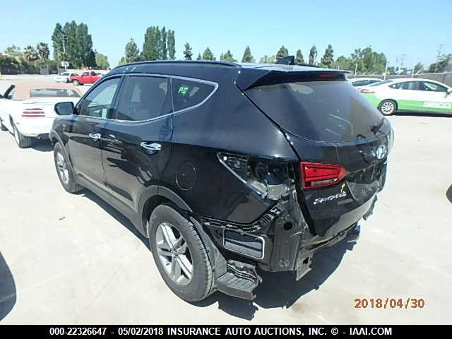 5NMZU3LB9HH051356 - 2017 HYUNDAI SANTA FE SPORT  BLACK photo 3