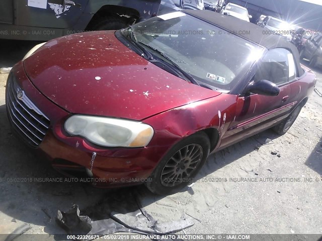 1C3EL55R95N699483 - 2005 CHRYSLER SEBRING TOURING RED photo 2