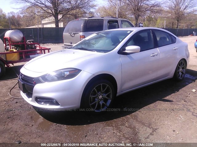 1C3CDFBA1DD295039 - 2013 DODGE DART SXT SILVER photo 2