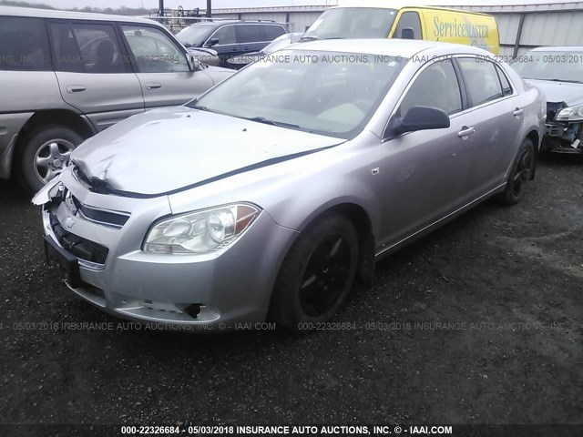 1G1ZG57B28F182275 - 2008 CHEVROLET MALIBU LS SILVER photo 2