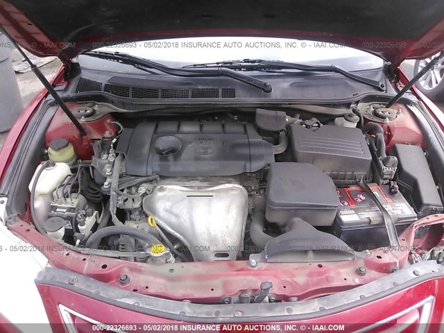 4T4BF3EK9BR101568 - 2011 TOYOTA CAMRY SE/LE/XLE RED photo 10