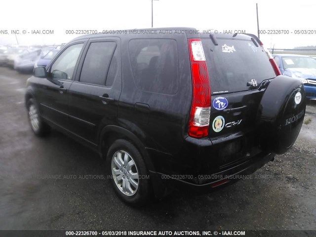 JHLRD78935C013843 - 2005 HONDA CR-V SE/EX BLACK photo 3