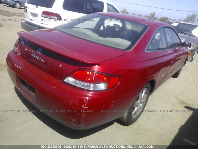 2T1CF22P3XC218838 - 1999 TOYOTA CAMRY SOLARA SE/SLE RED photo 4