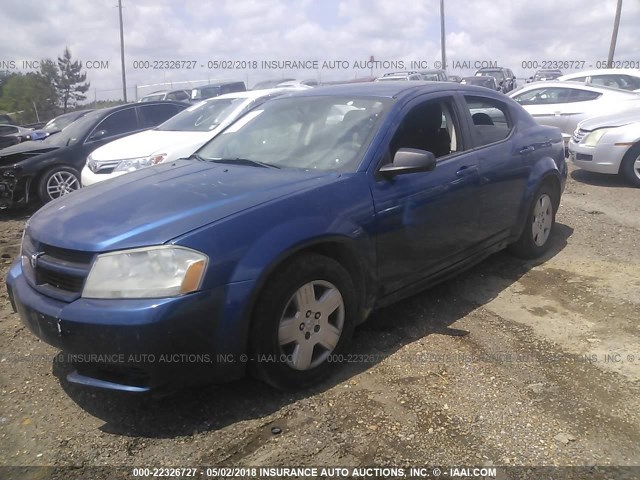 1B3CC4FB9AN149789 - 2010 DODGE AVENGER SXT BLUE photo 2