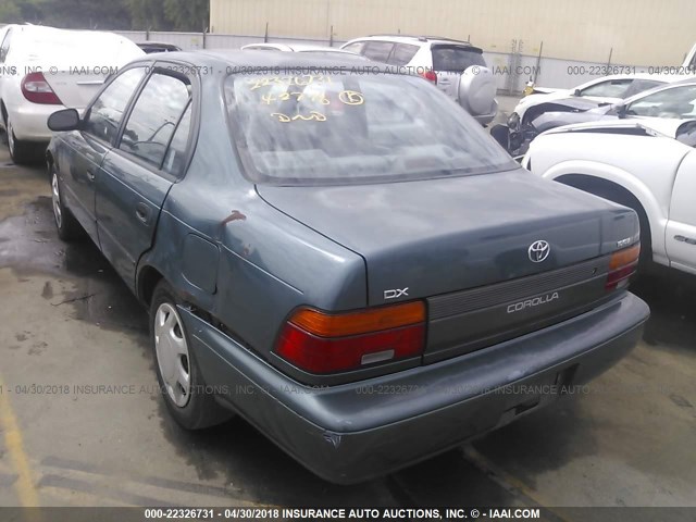 1NXAE09B6SZ296790 - 1995 TOYOTA COROLLA LE/DX ლურჯი ფოტო 3