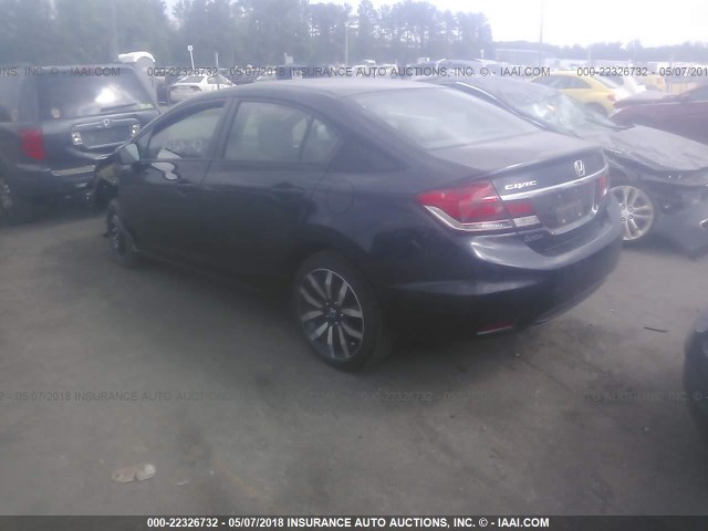 2HGFB2F96FH550282 - 2015 HONDA CIVIC EXL BLACK photo 3