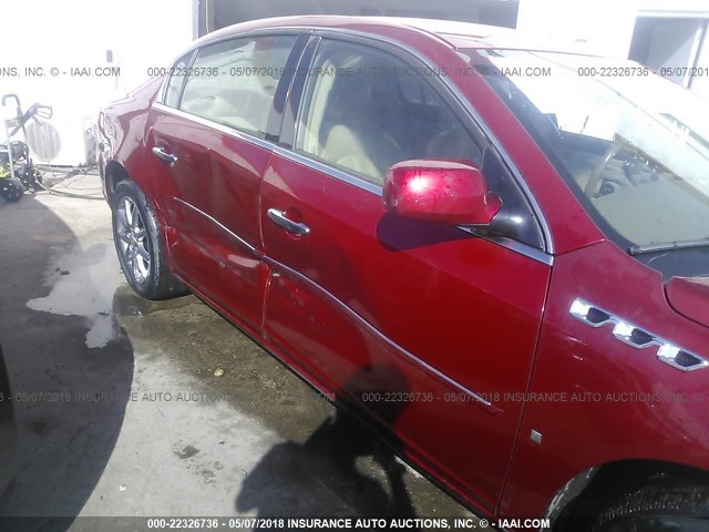 1G4HD57296U189434 - 2006 BUICK LUCERNE CXL RED photo 6