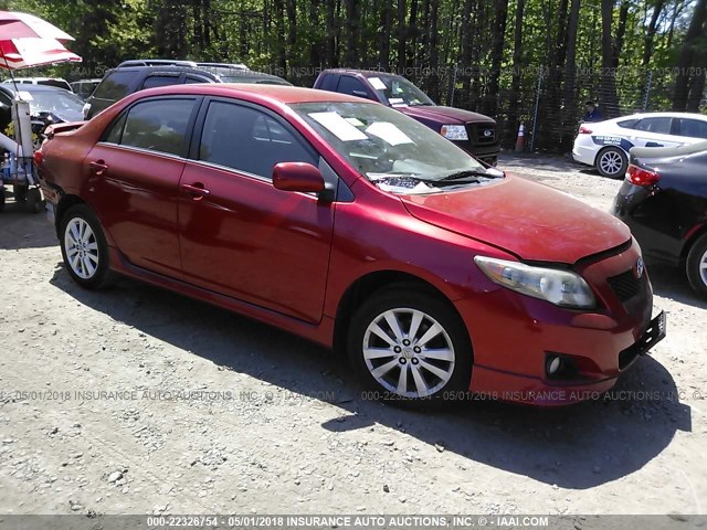 1NXBU4EE0AZ177288 - 2010 TOYOTA COROLLA S/LE/XLE RED photo 1