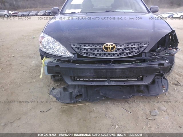 4T1BF30K33U562820 - 2003 TOYOTA CAMRY LE/XLE/SE შავი ფოტო 6