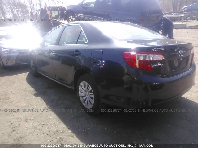 4T4BF1FK9CR259218 - 2012 TOYOTA CAMRY SE/LE/XLE BLACK photo 3
