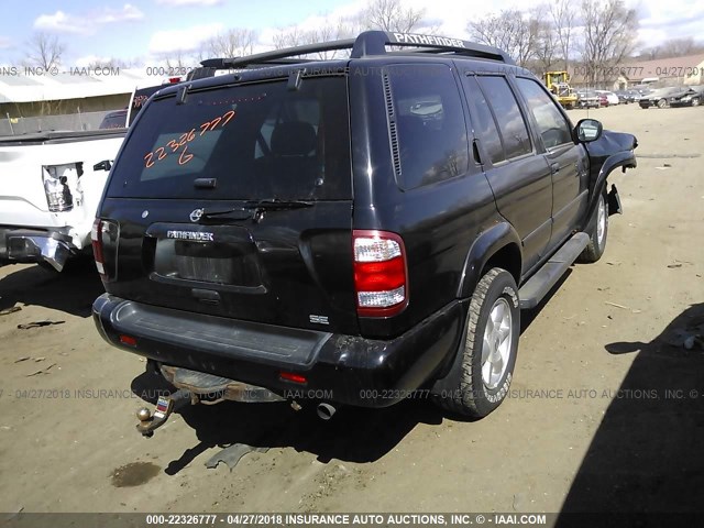 JN8DR09Y62W714204 - 2002 NISSAN PATHFINDER LE/SE BLACK photo 4