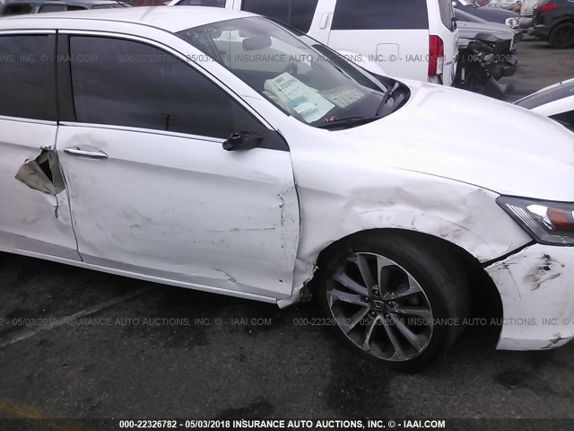 1HGCR2F53FA080738 - 2015 HONDA ACCORD SPORT WHITE photo 6