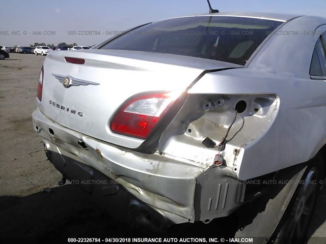 1C3LC56R97N506788 - 2007 CHRYSLER SEBRING TOURING SILVER photo 6