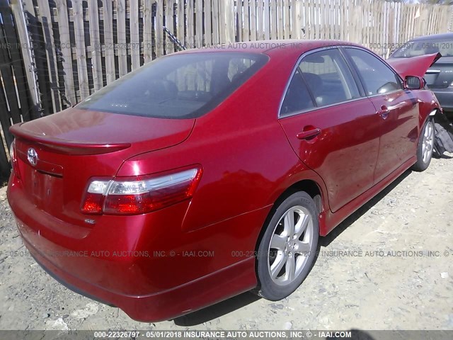 4T1BK46K47U030099 - 2007 TOYOTA CAMRY NEW GENERAT LE/XLE/SE MAROON photo 4