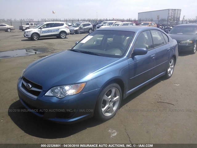 4S3BL616397236166 - 2009 SUBARU LEGACY 2.5I BLUE photo 2