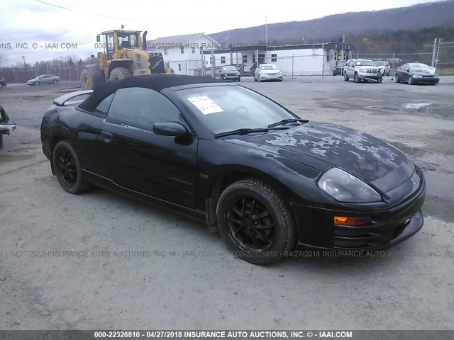 4A3AE85HX1E226986 - 2001 MITSUBISHI ECLIPSE SPYDER GT BLACK photo 1