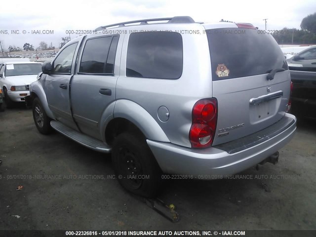 1D8HD58D64F176079 - 2004 DODGE DURANGO LIMITED SILVER photo 3