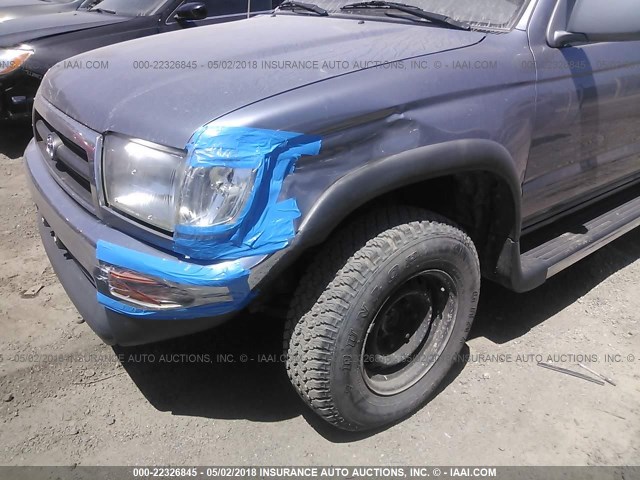 JT3GN86R1W0074612 - 1998 TOYOTA 4RUNNER SR5 BLUE photo 6