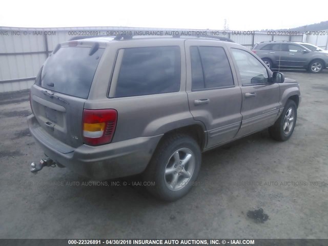 1J4GW58N12C124042 - 2002 JEEP GRAND CHEROKEE LIMITED BROWN photo 4