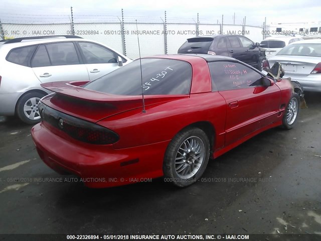 2G2FV22G422161460 - 2002 PONTIAC FIREBIRD FORMULA/TRANS AM RED photo 4