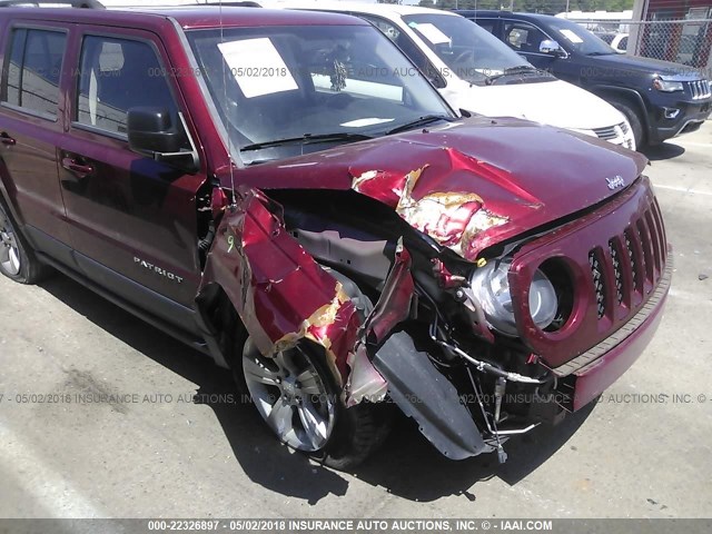 1C4NJPFA9ED508057 - 2014 JEEP PATRIOT LATITUDE RED photo 6