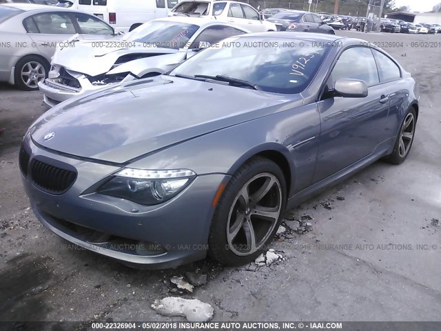 WBAEA53548CV91237 - 2008 BMW 650 I GRAY photo 2