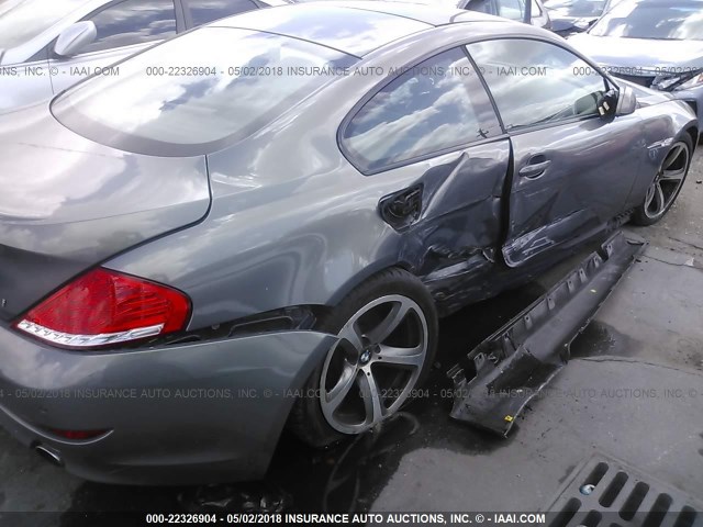 WBAEA53548CV91237 - 2008 BMW 650 I GRAY photo 6