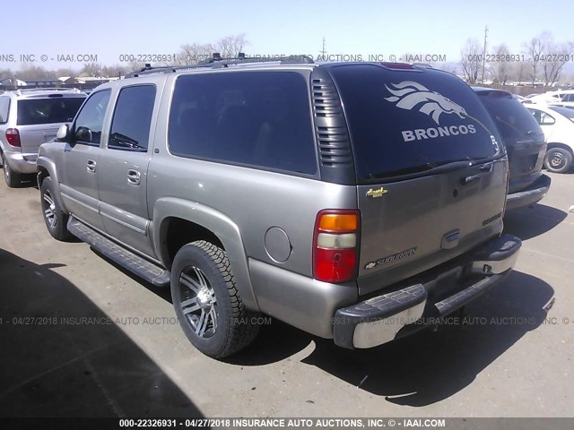 3GNFK16Z53G302312 - 2003 CHEVROLET SUBURBAN K1500 GRAY photo 3