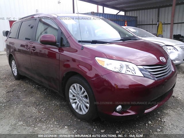 5TDYK3DC2DS341700 - 2013 TOYOTA SIENNA XLE/LIMITED RED photo 1