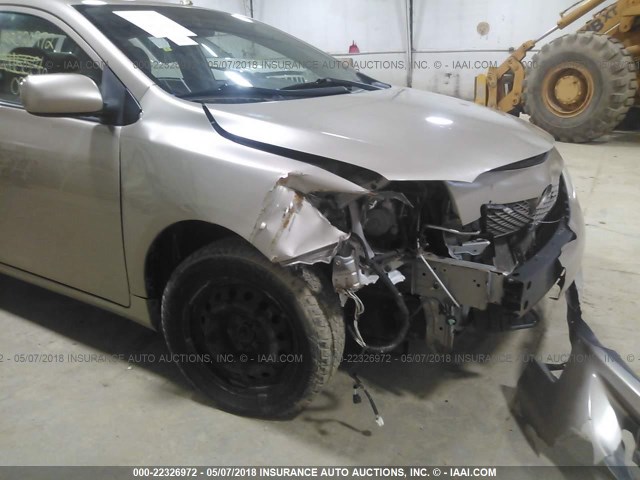 2T1BU40E39C138084 - 2009 TOYOTA COROLLA S/LE/XLE GOLD photo 6