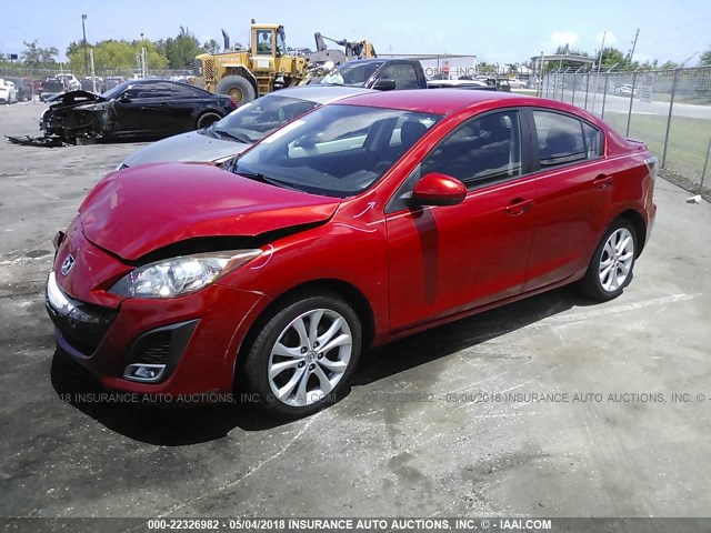 JM1BL1U52B1389619 - 2011 MAZDA 3 S RED photo 2