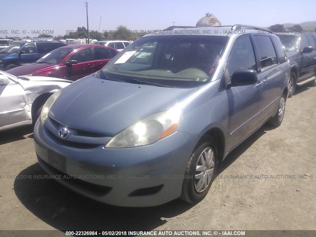 5TDZA23C46S450570 - 2006 TOYOTA SIENNA CE/LE BLUE photo 2