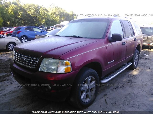 1FMDU63K55UB55449 - 2005 FORD EXPLORER XLT/XLT SPORT/NBX RED photo 2