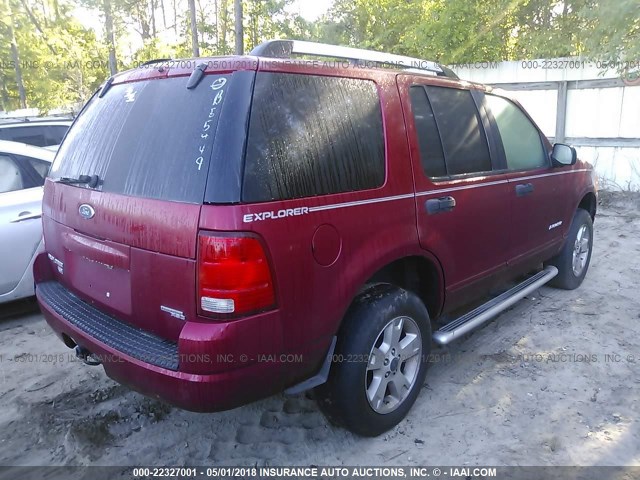 1FMDU63K55UB55449 - 2005 FORD EXPLORER XLT/XLT SPORT/NBX RED photo 4