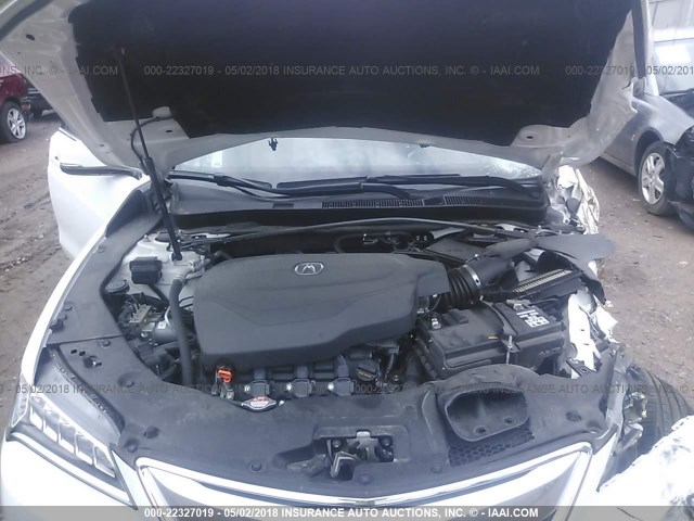 19UUB3F53FA001910 - 2015 ACURA TLX TECH WHITE photo 10