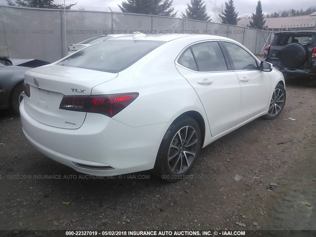 19UUB3F53FA001910 - 2015 ACURA TLX TECH WHITE photo 4